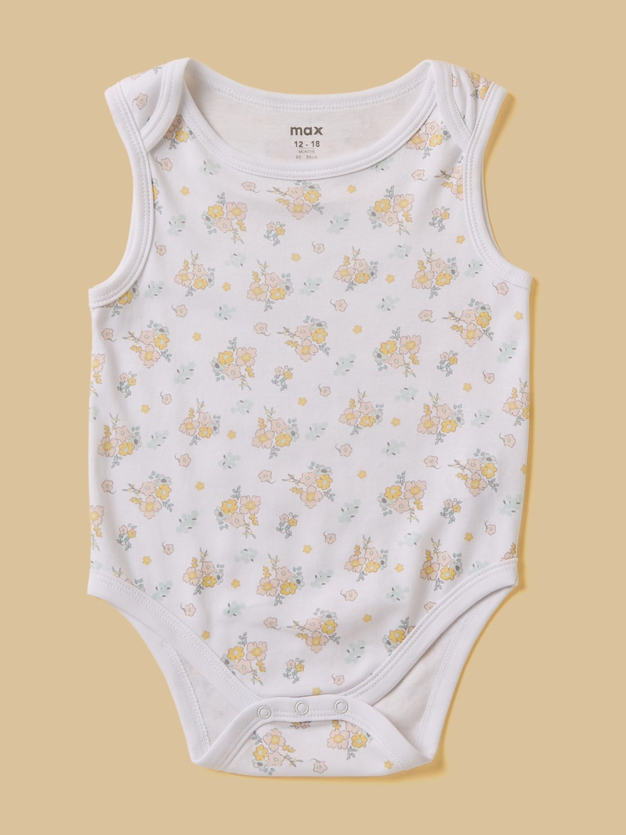 Pack of 3 - Assorted Sleeveless Bodysuit