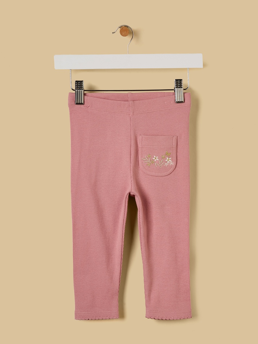 Pack of 2 - Floral Embroidered Leggings