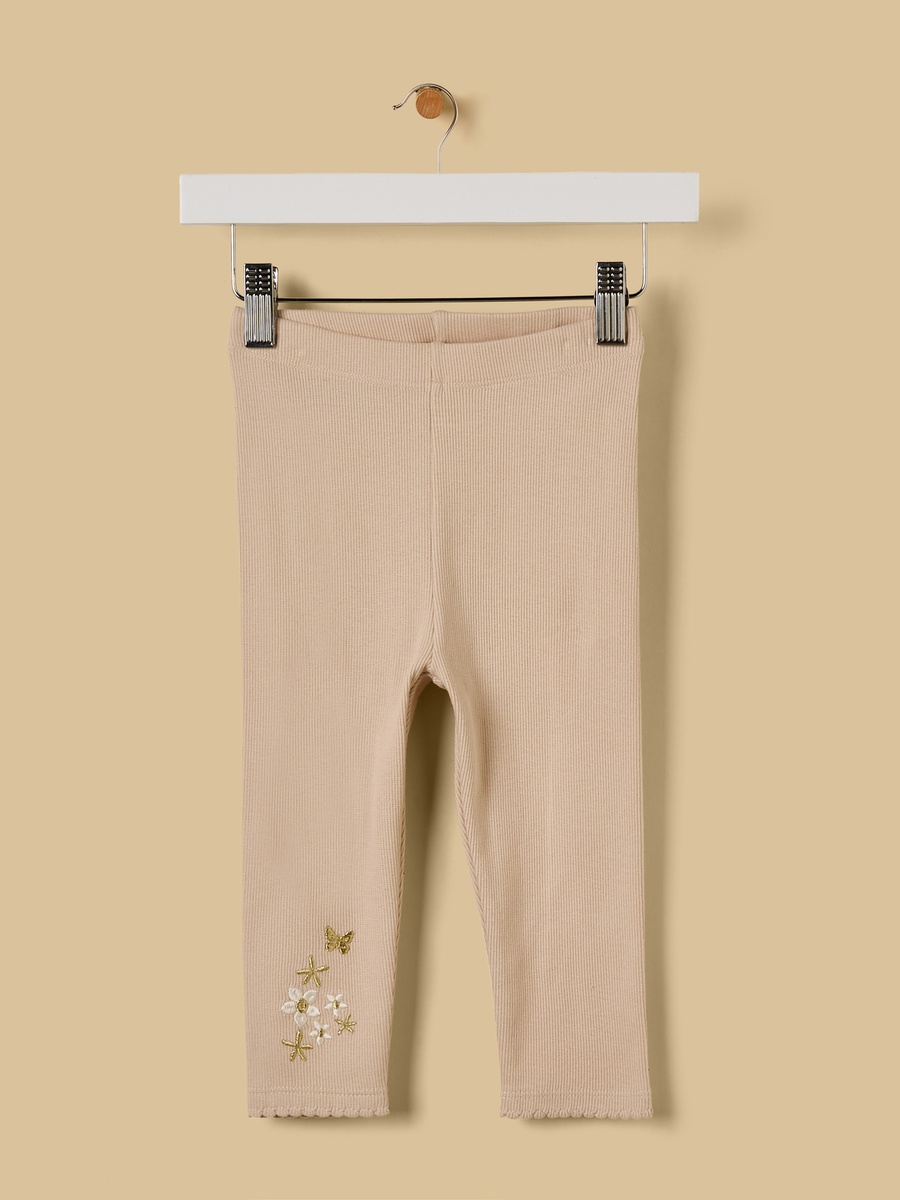 Pack of 2 - Floral Embroidered Leggings