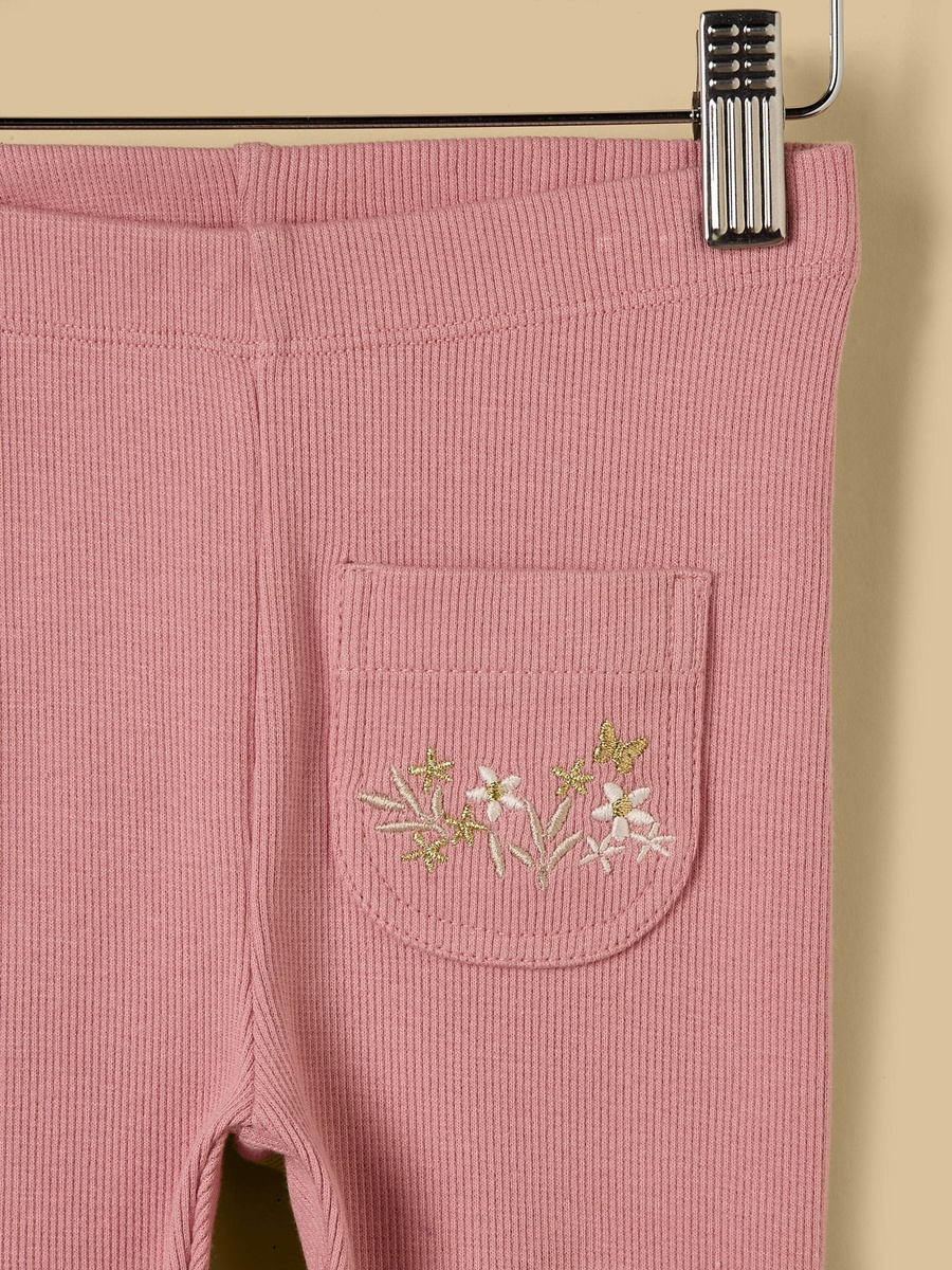Pack of 2 - Floral Embroidered Leggings