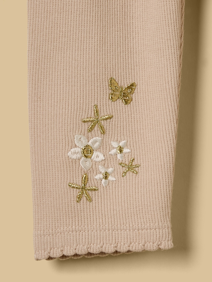 Pack of 2 - Floral Embroidered Leggings