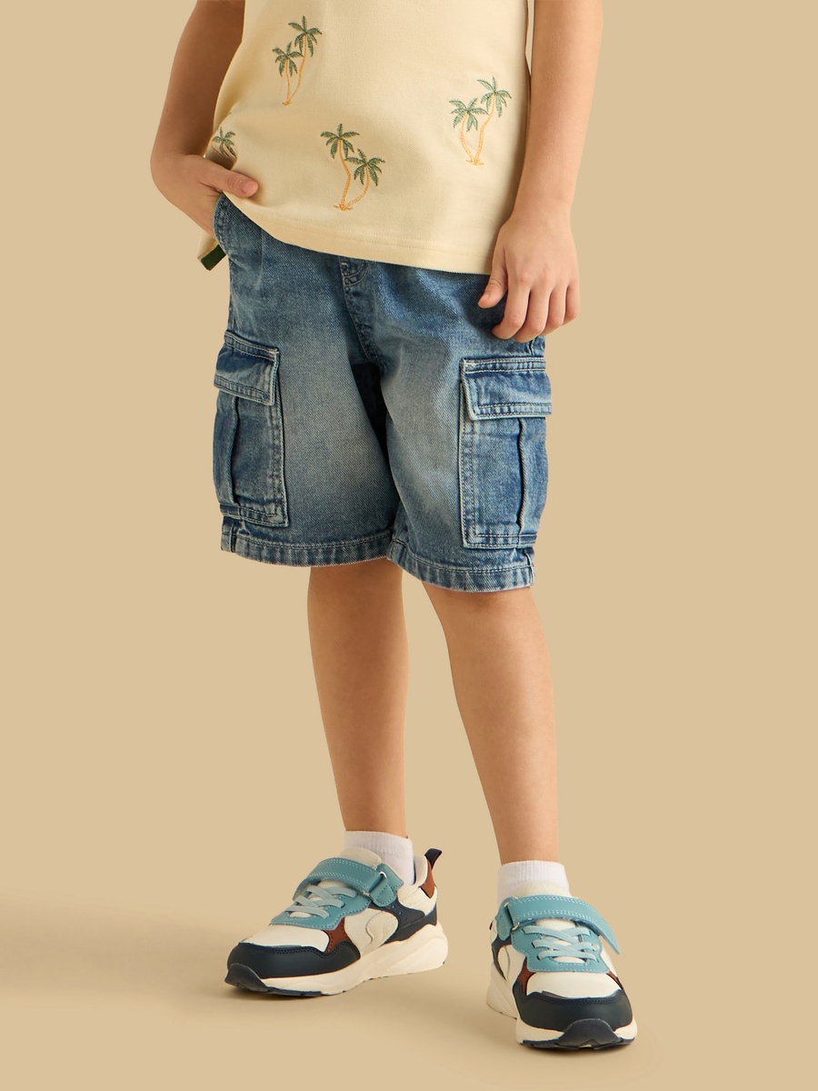 Denim Cargo Shorts