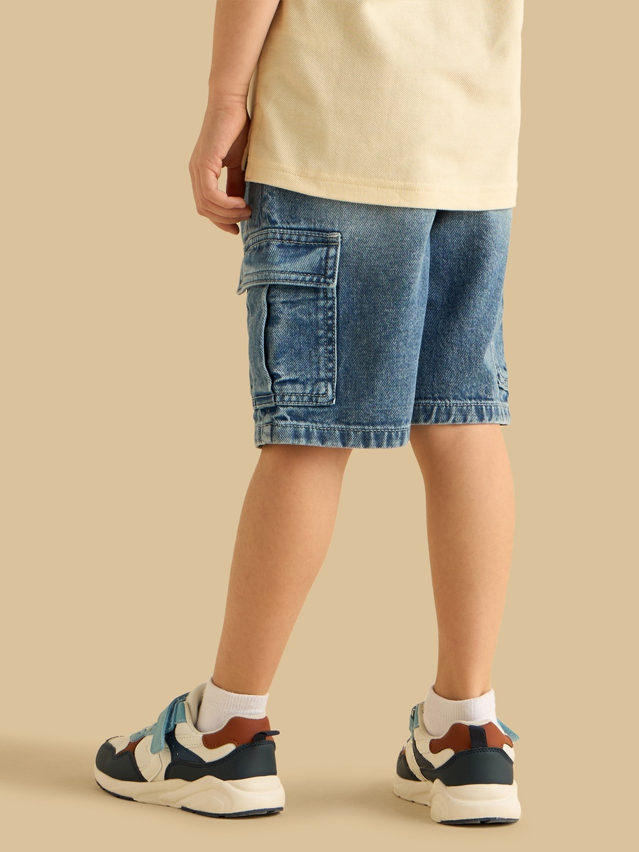 Denim Cargo Shorts
