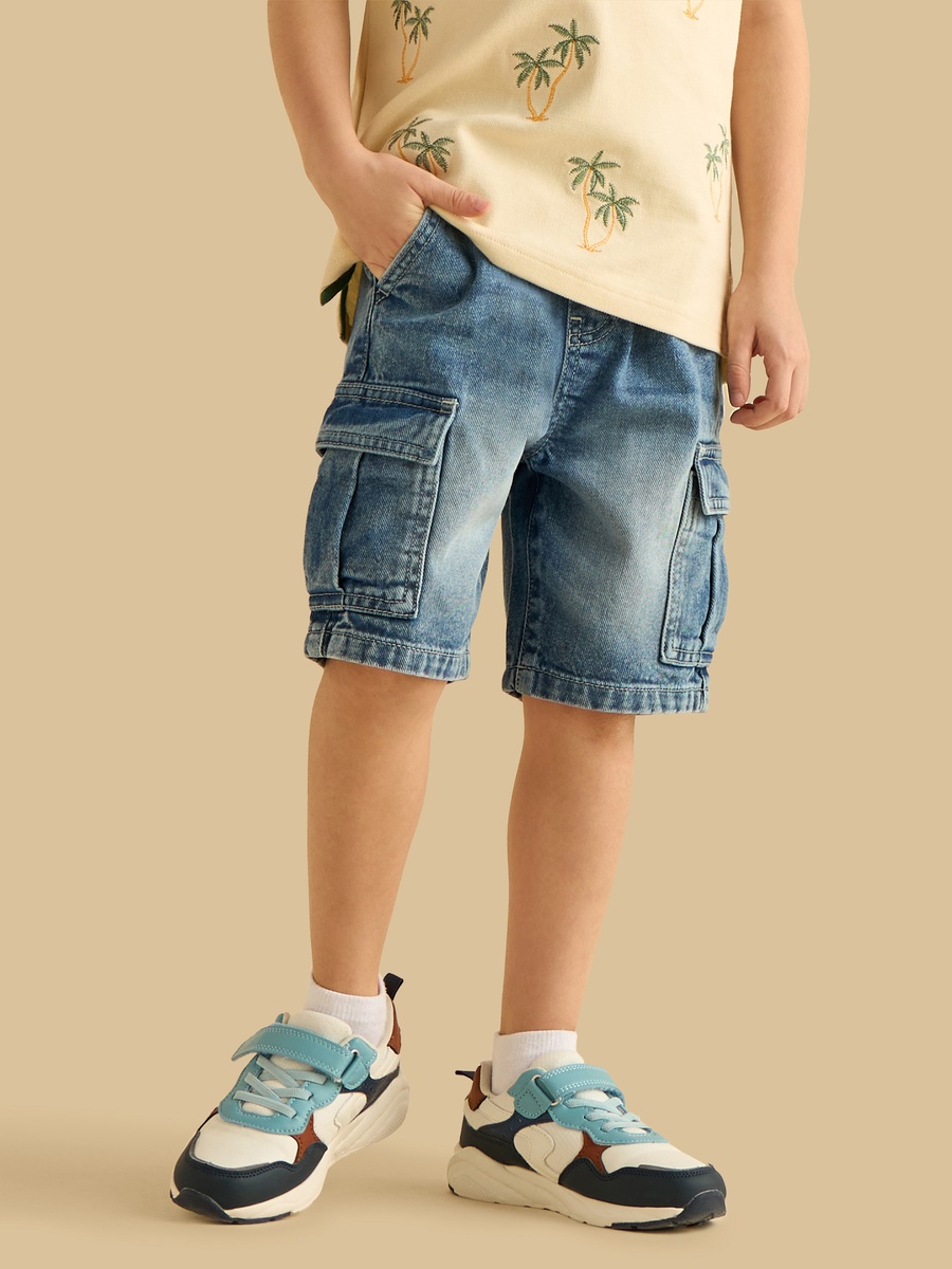 Denim Cargo Shorts