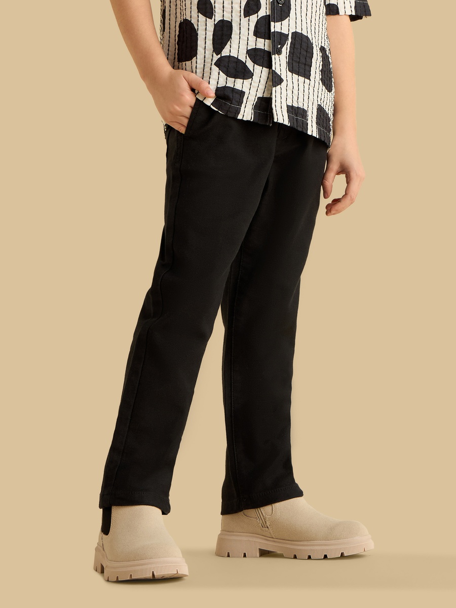 Textured Pull-On Jeans
