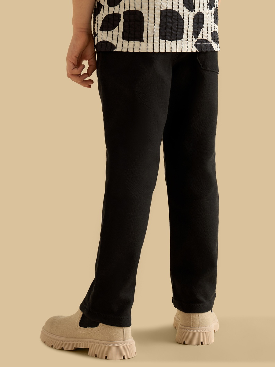 Textured Pull-On Jeans