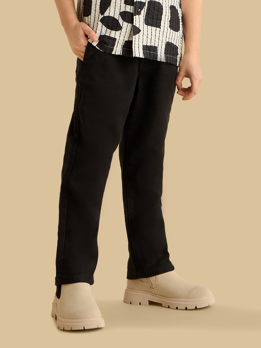 Textured Pull-On Jeans