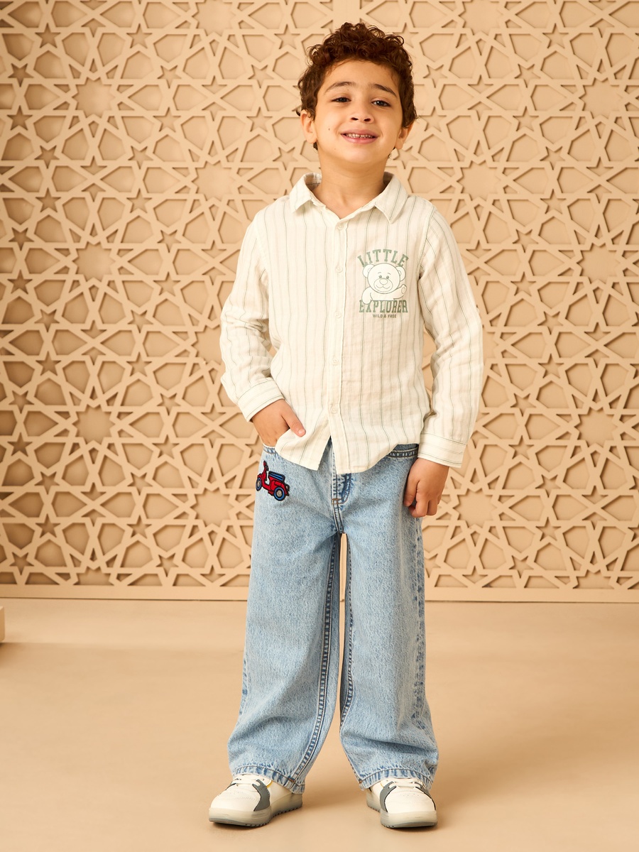 Wide Leg Pull On Jeans