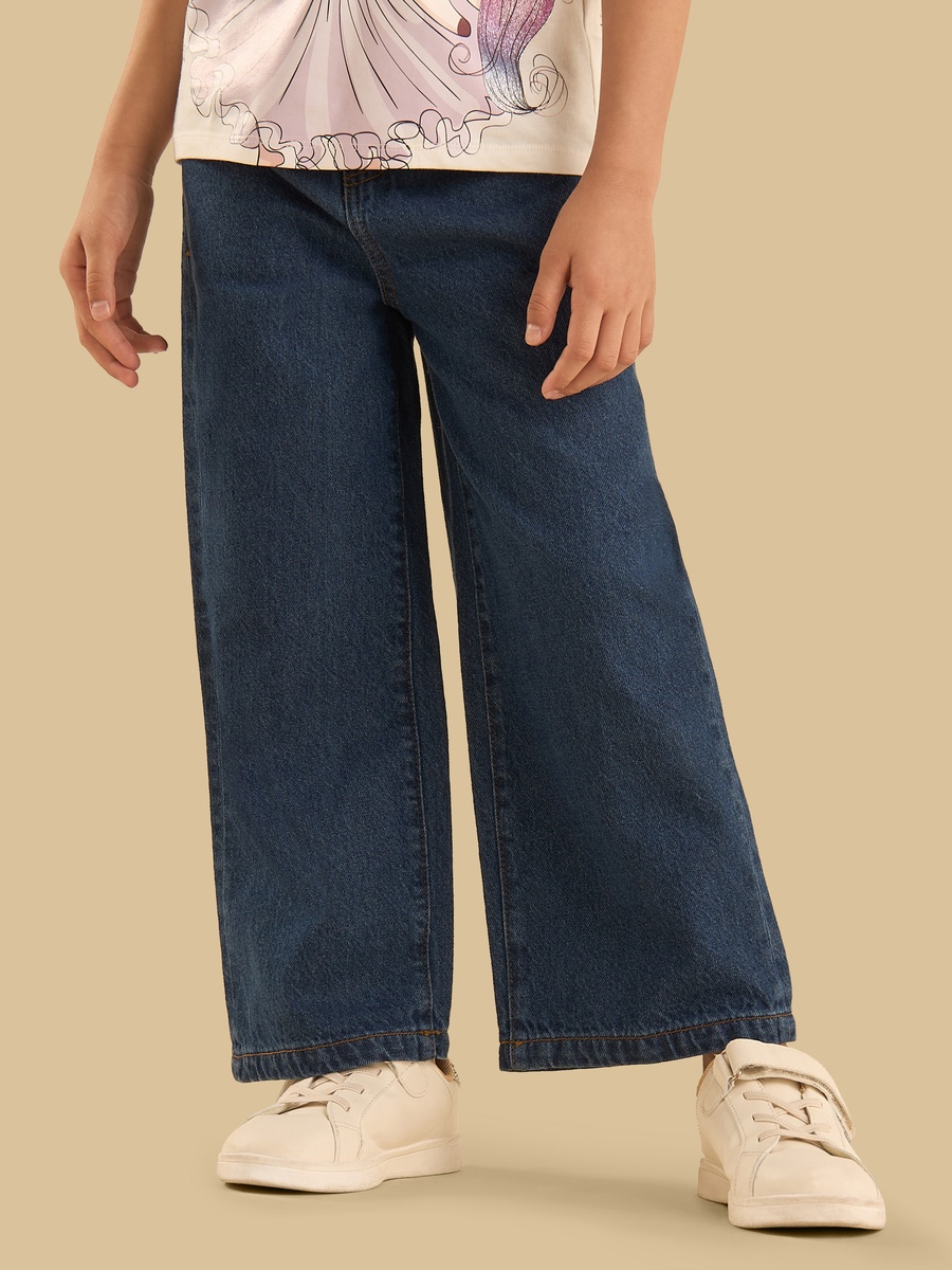 Wide Leg Cotton Jeans