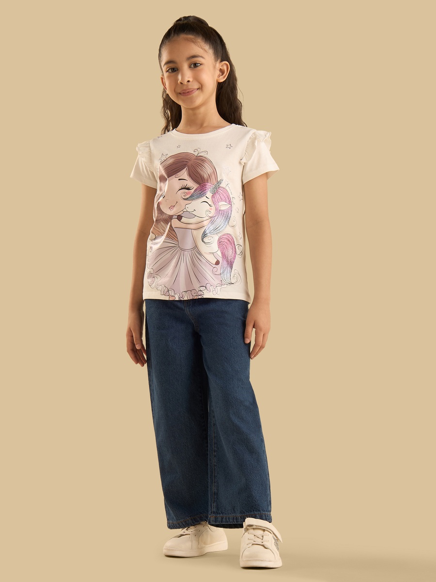 Wide Leg Cotton Jeans