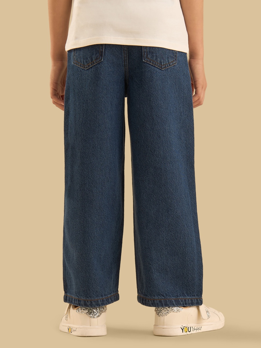 Wide Leg Cotton Jeans