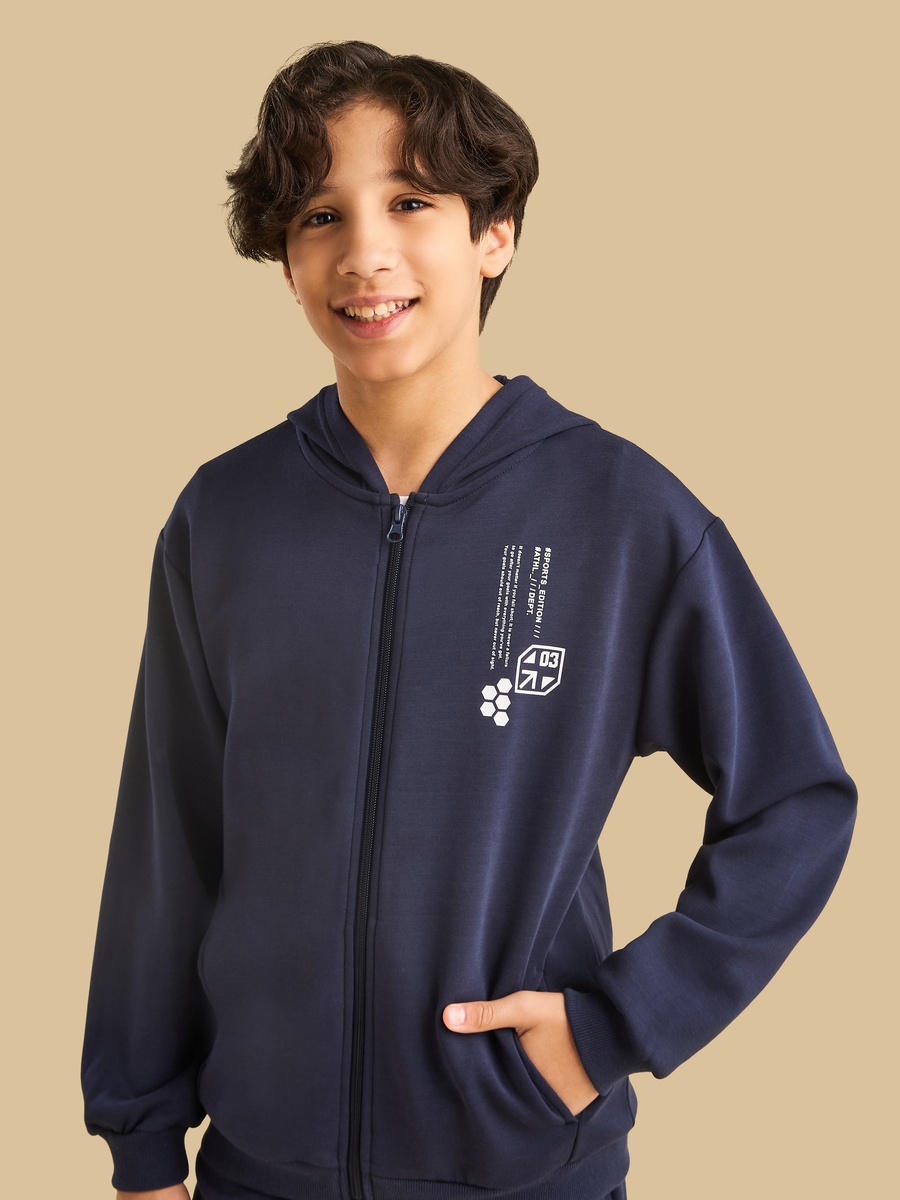 Graphic Print Hooded Sweatshirt