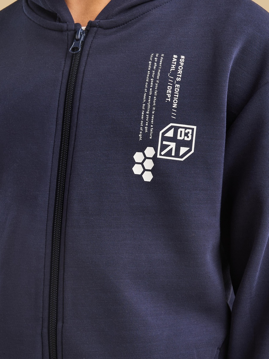 Graphic Print Hooded Sweatshirt