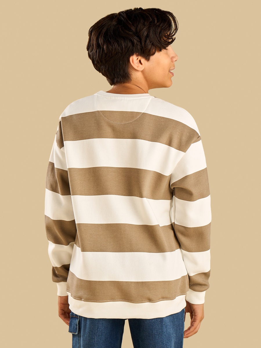 Avengers Applique Striped Sweatshirt
