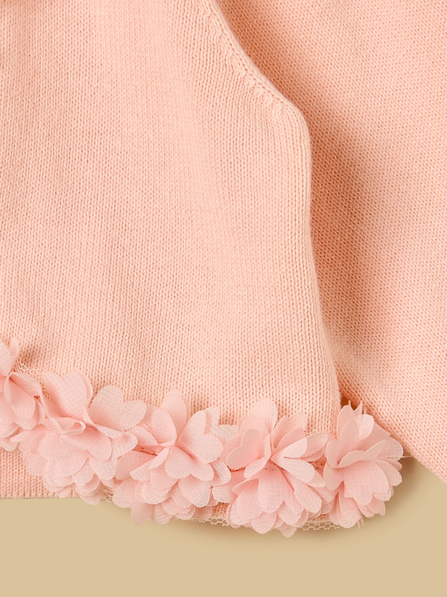 Floral Trim Cotton Shrug
