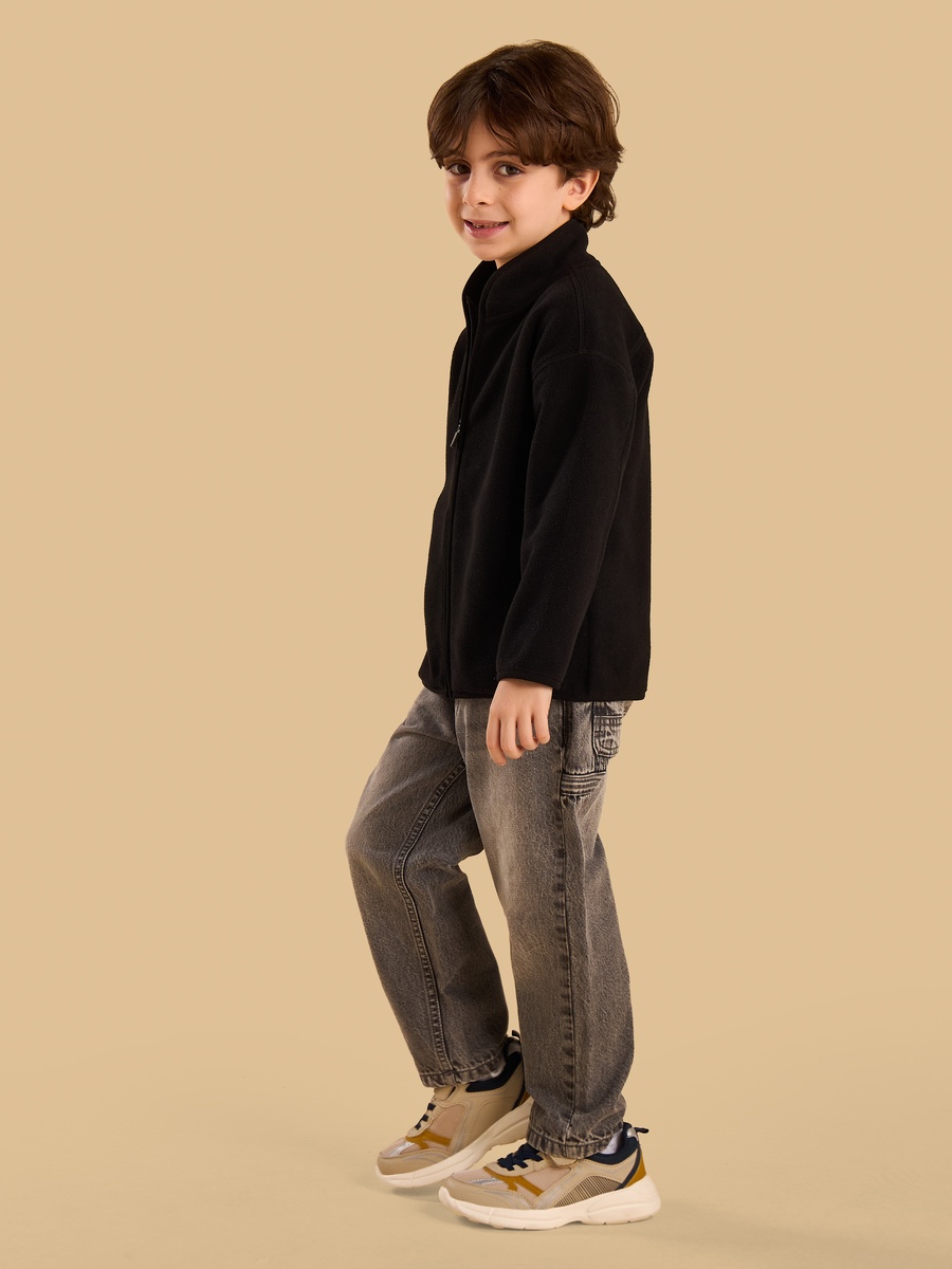Zip Through Cotton Fleece Jacket