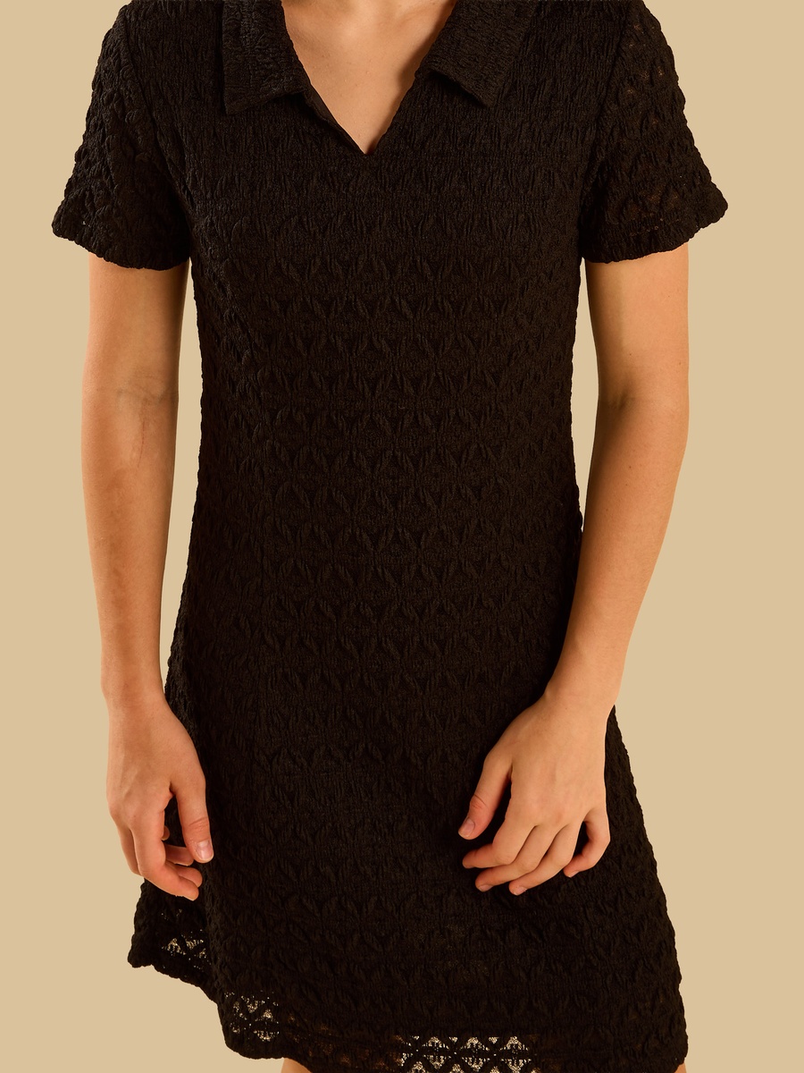 Textured A-Line Dress