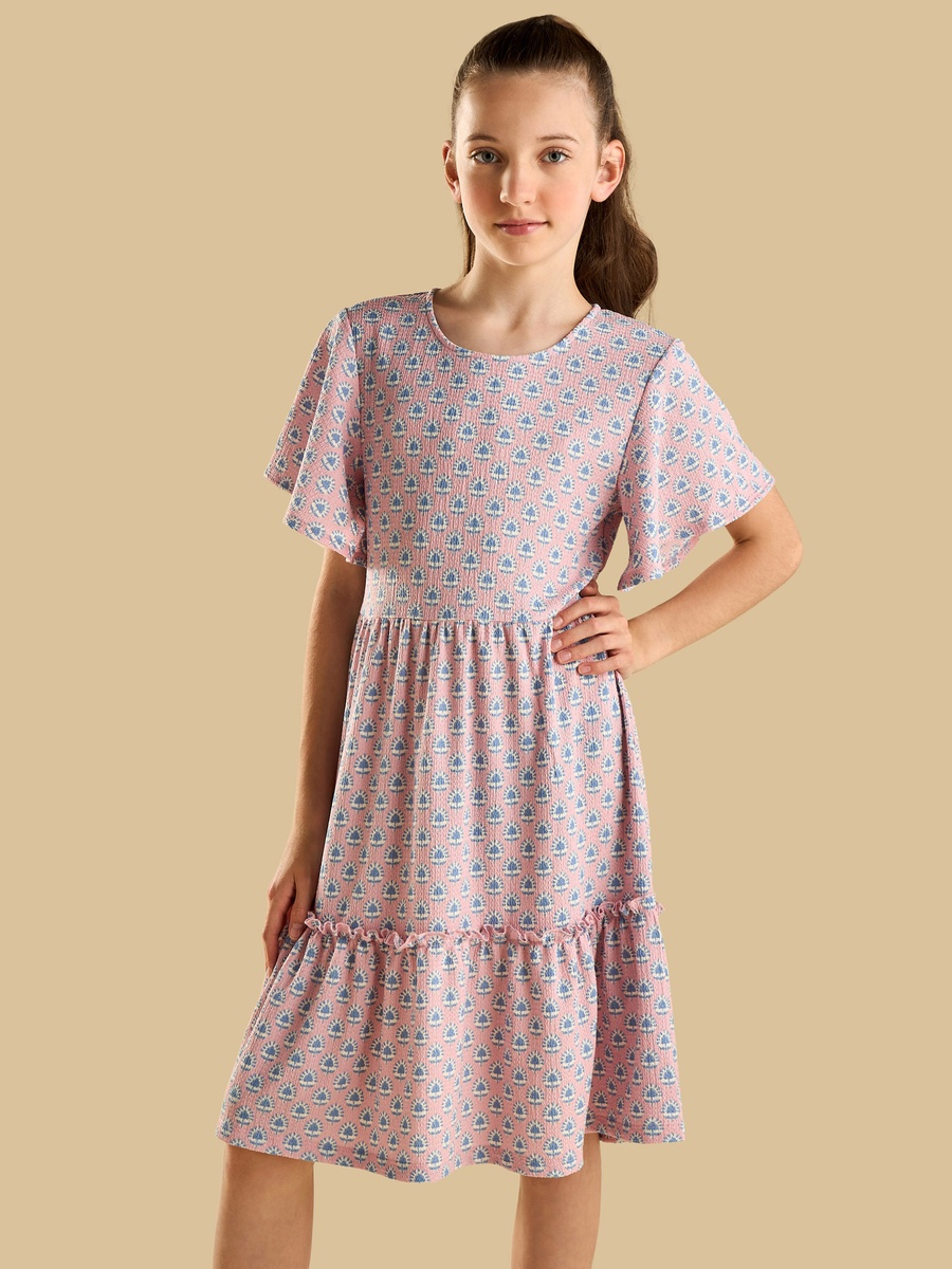 Printed Tiered Dress