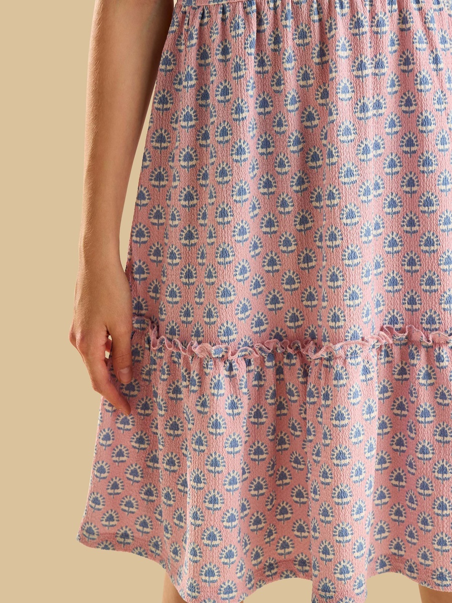 Printed Tiered Dress