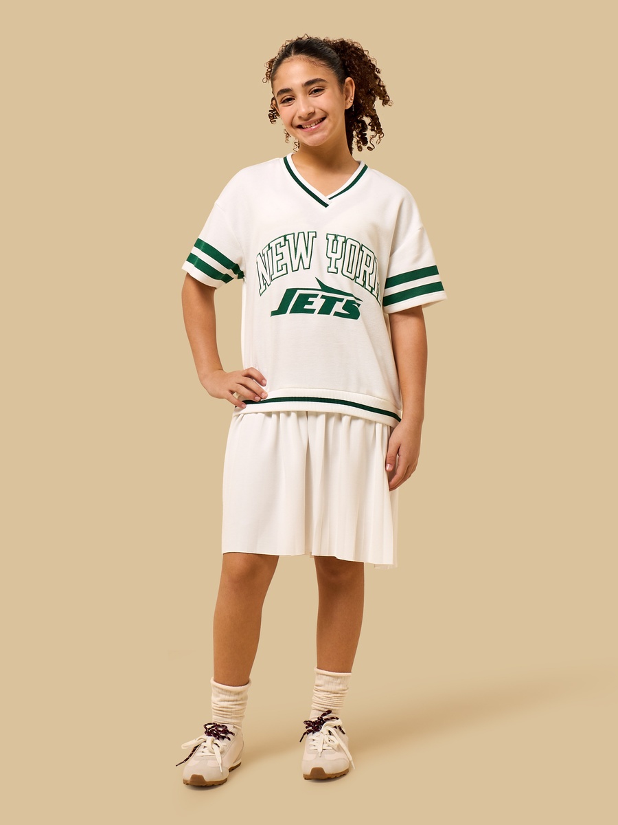New York Jets Print Perma Pleat Dress