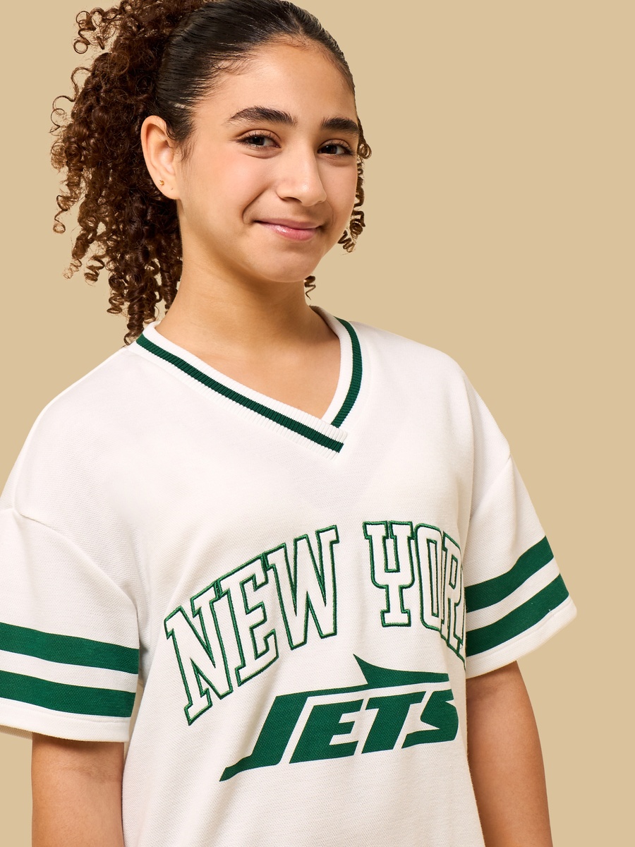 New York Jets Print Perma Pleat Dress