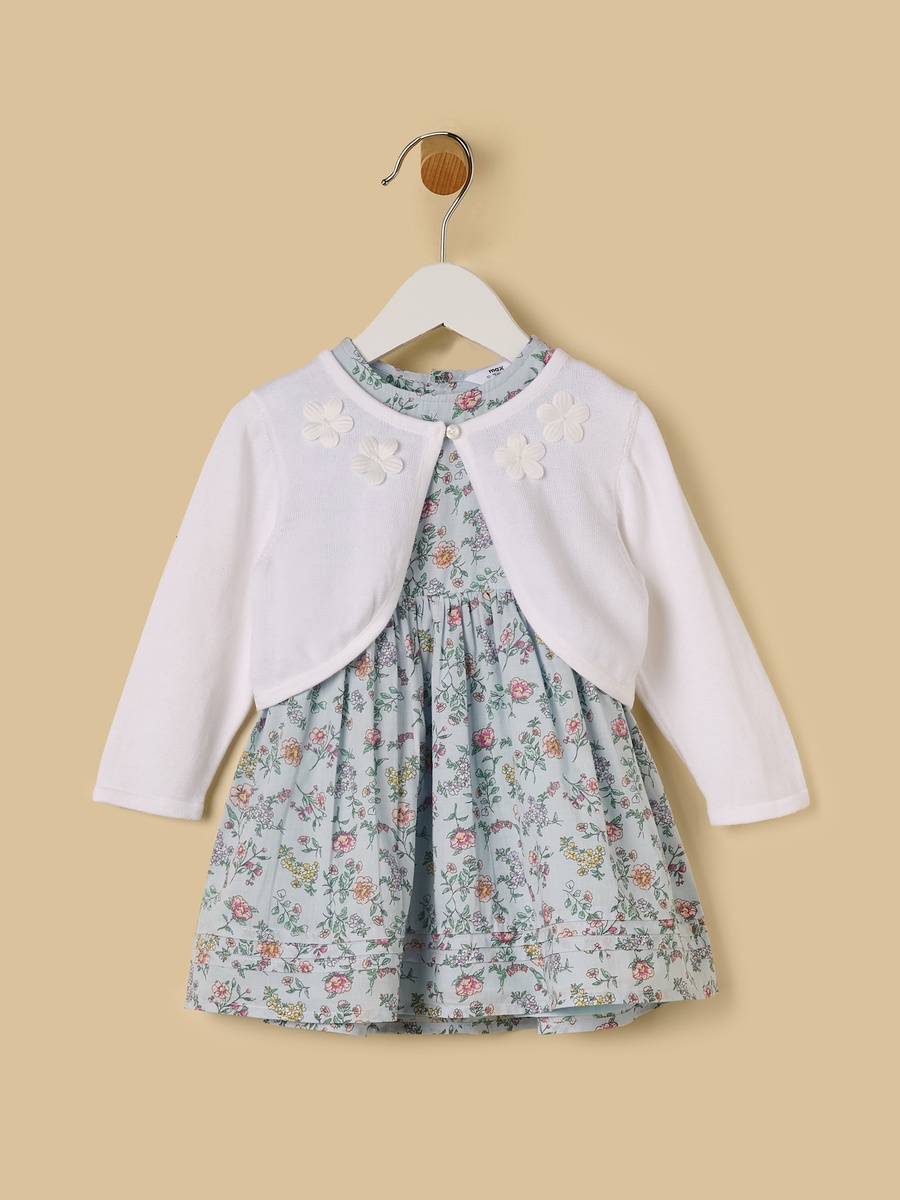 Floral Print Dress with Shrug