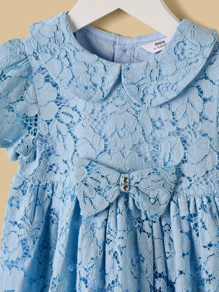 Lace Peter Pan Collar Dress For Default Category at Bahrain | Styli
