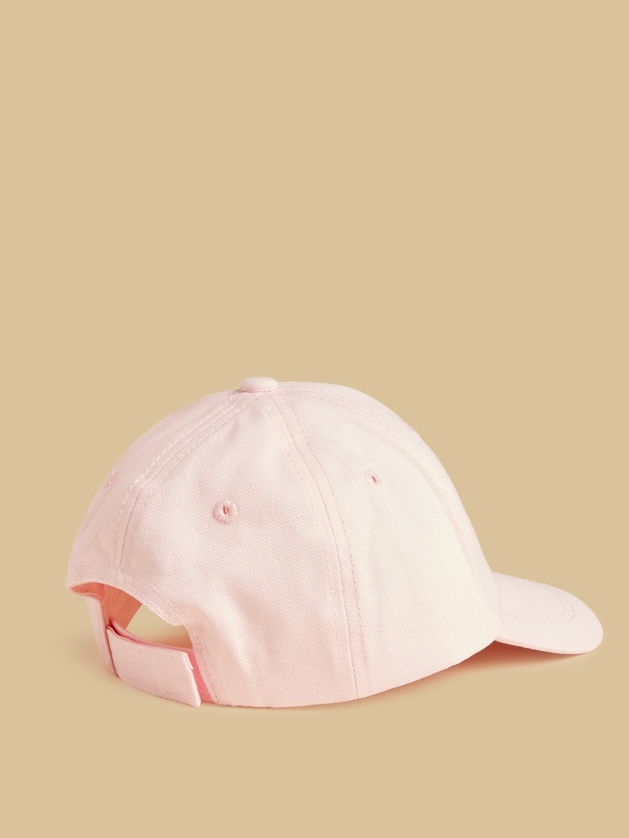 Floral Applique Cap with Hook and Loop Closure