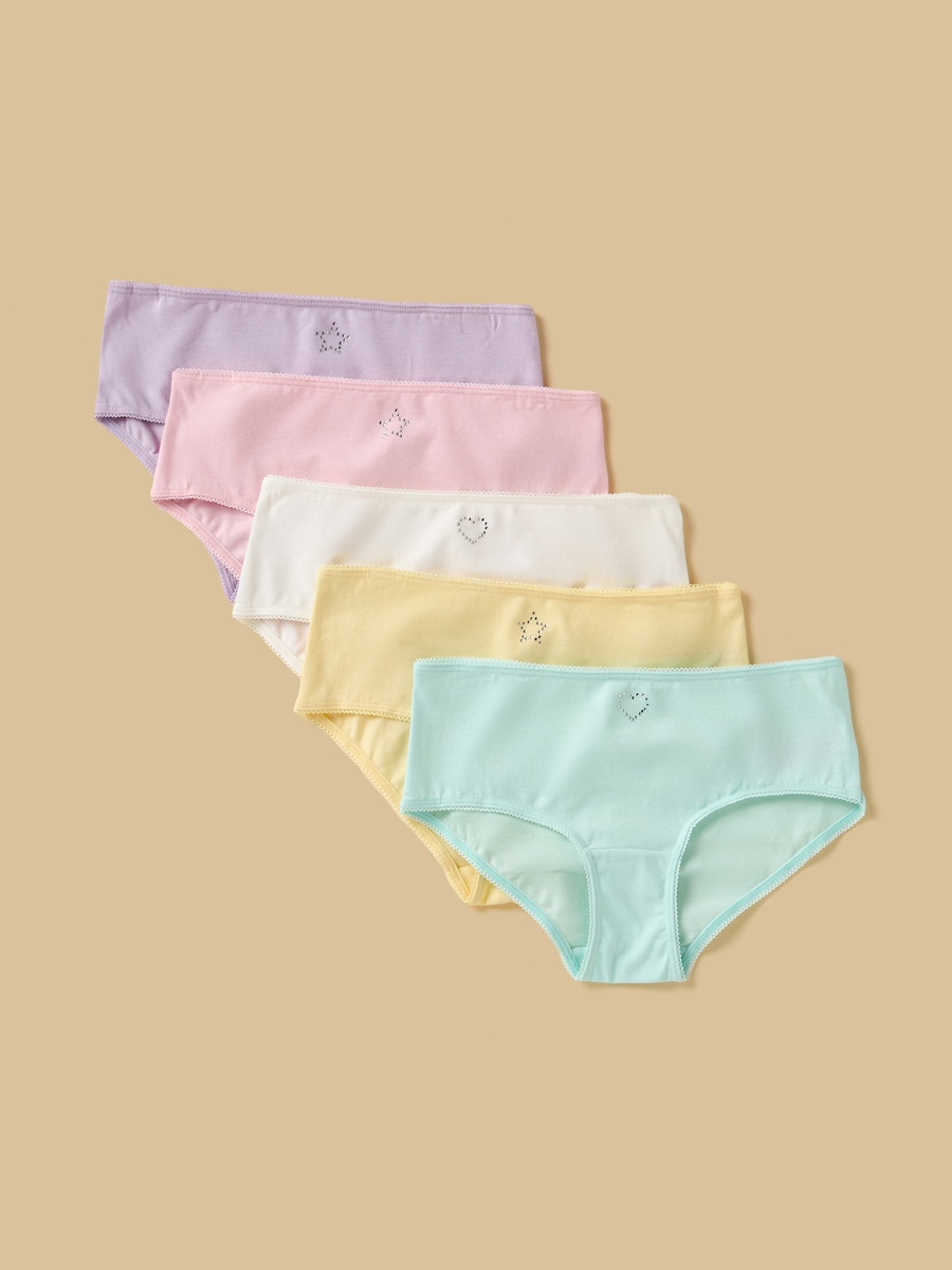 Pack of 5 - Stud Embellished Briefs