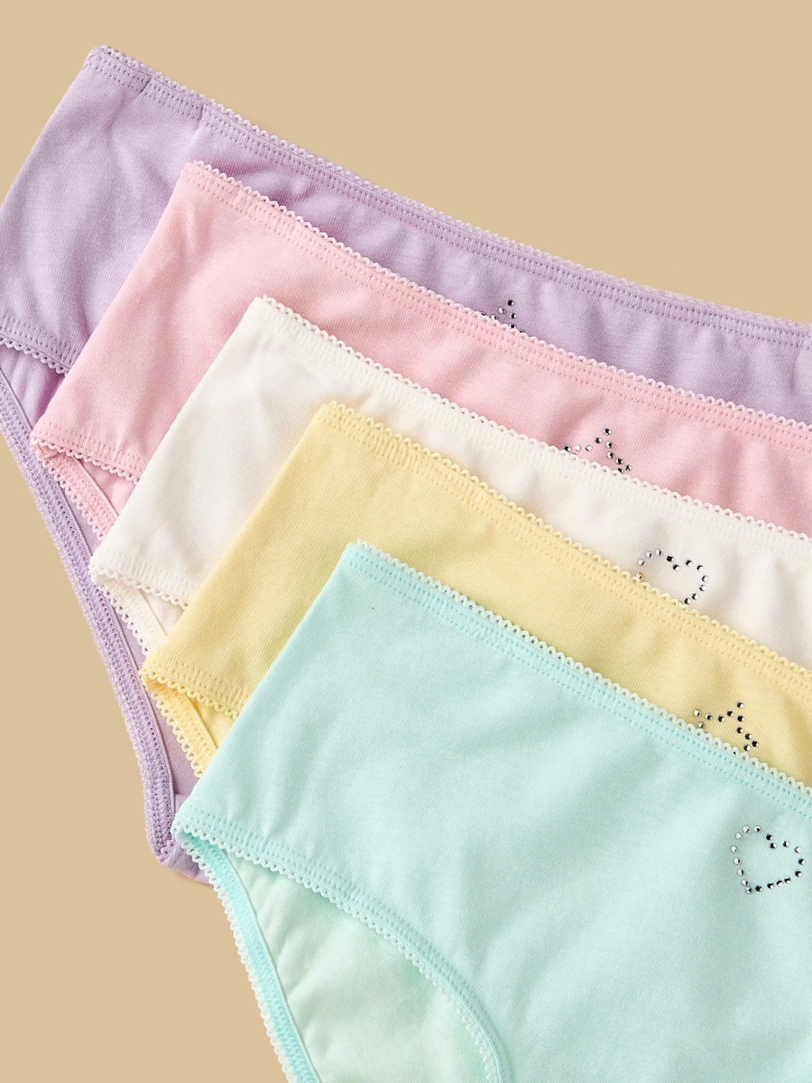 Pack of 5 - Stud Embellished Briefs