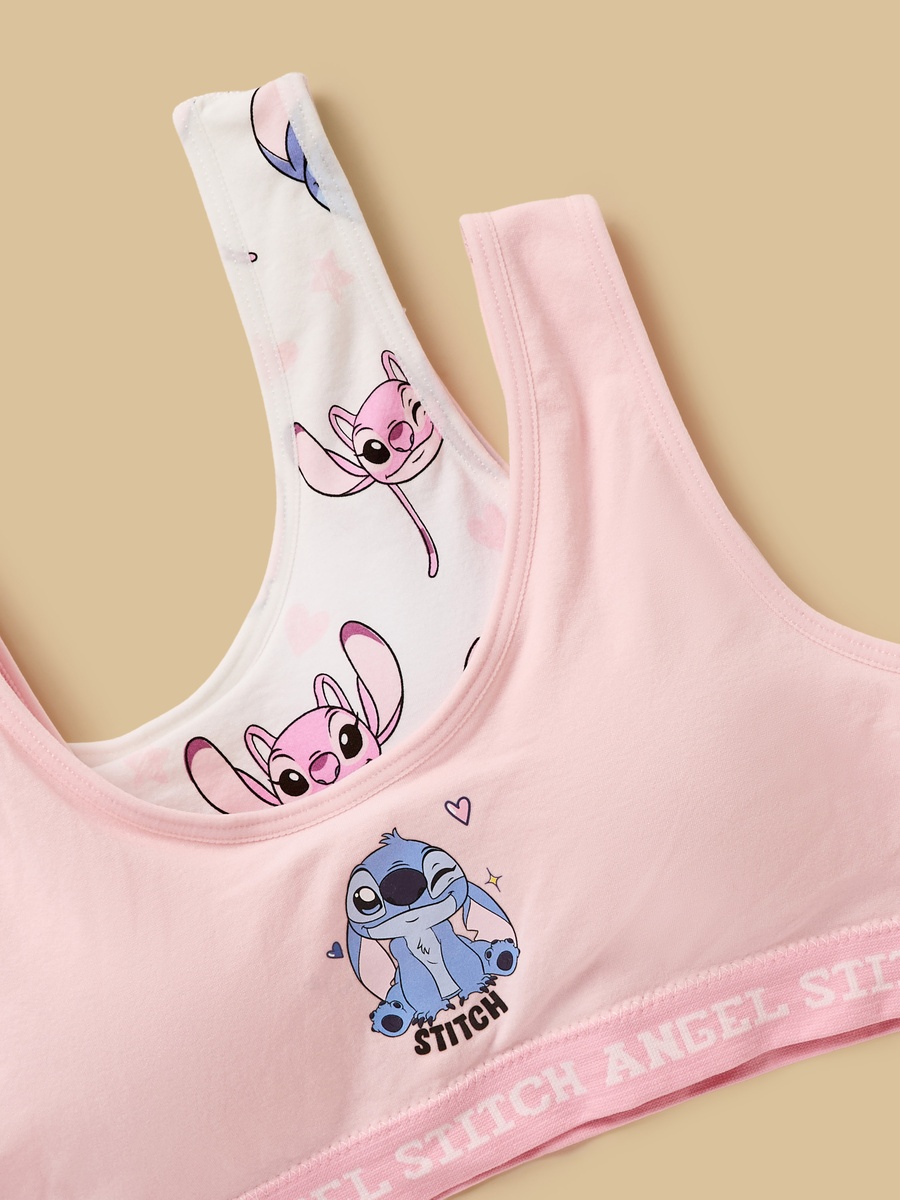 Pack of 2 - Stitch and Angel Print Trainer Bra