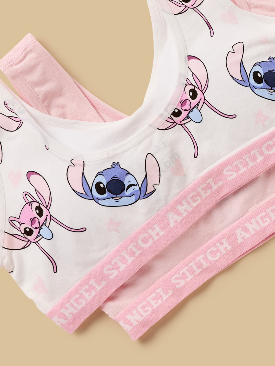Pack of 2 - Stitch and Angel Print Trainer Bra