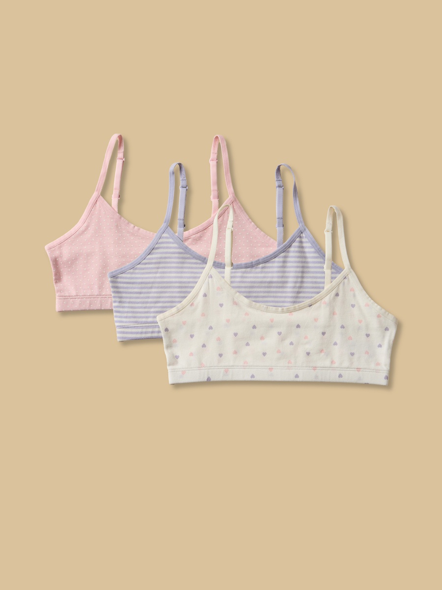 Pack of 3 - Printed Non-Padded Trainer Bra