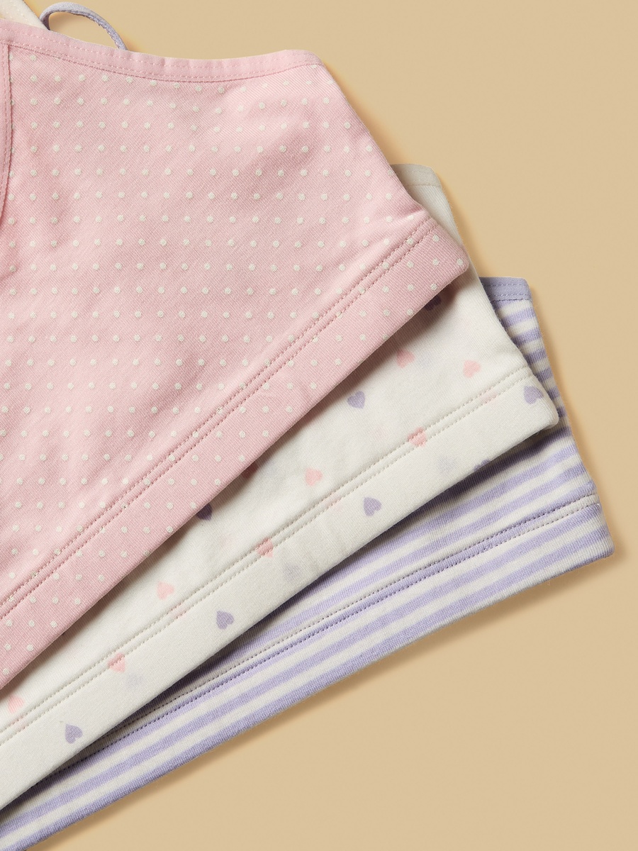 Pack of 3 - Printed Non-Padded Trainer Bra