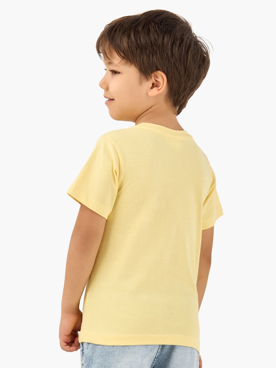 Crew Neck Short Sleeves T-Shirt with Vehicle Print