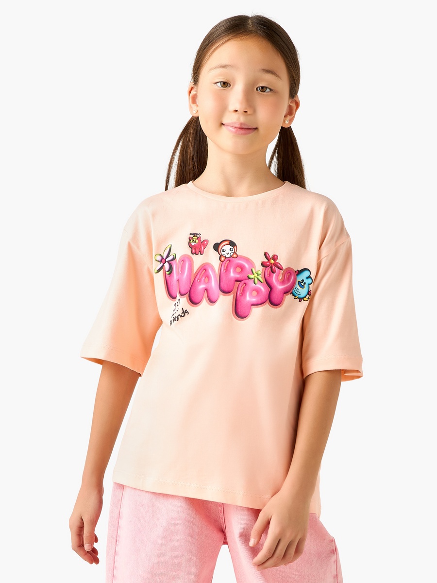 Crew Neck Short Sleeves T-Shirt with Graphic Print