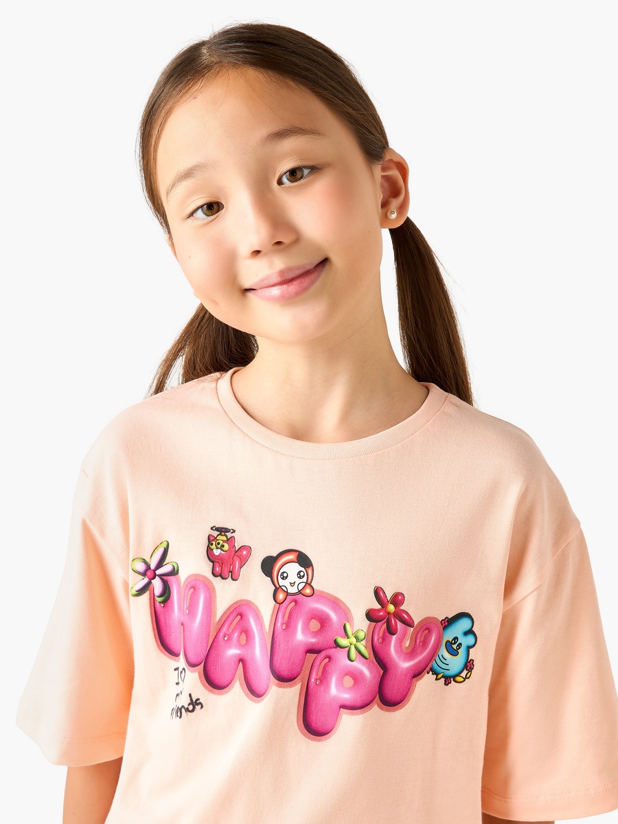 Crew Neck Short Sleeves T-Shirt with Graphic Print