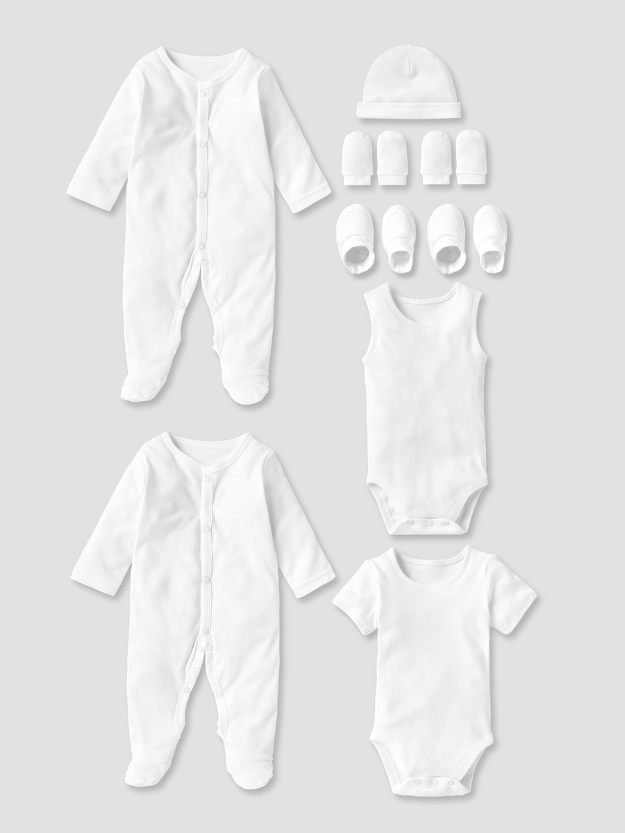 Solid 8-piece Apparel  Set