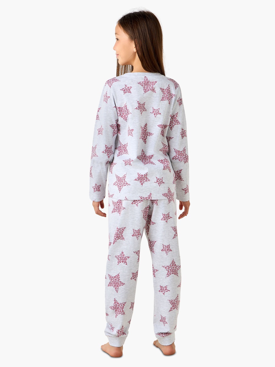 Pack of 3 Round Neck Long Sleeve Pyjama Set with Print
