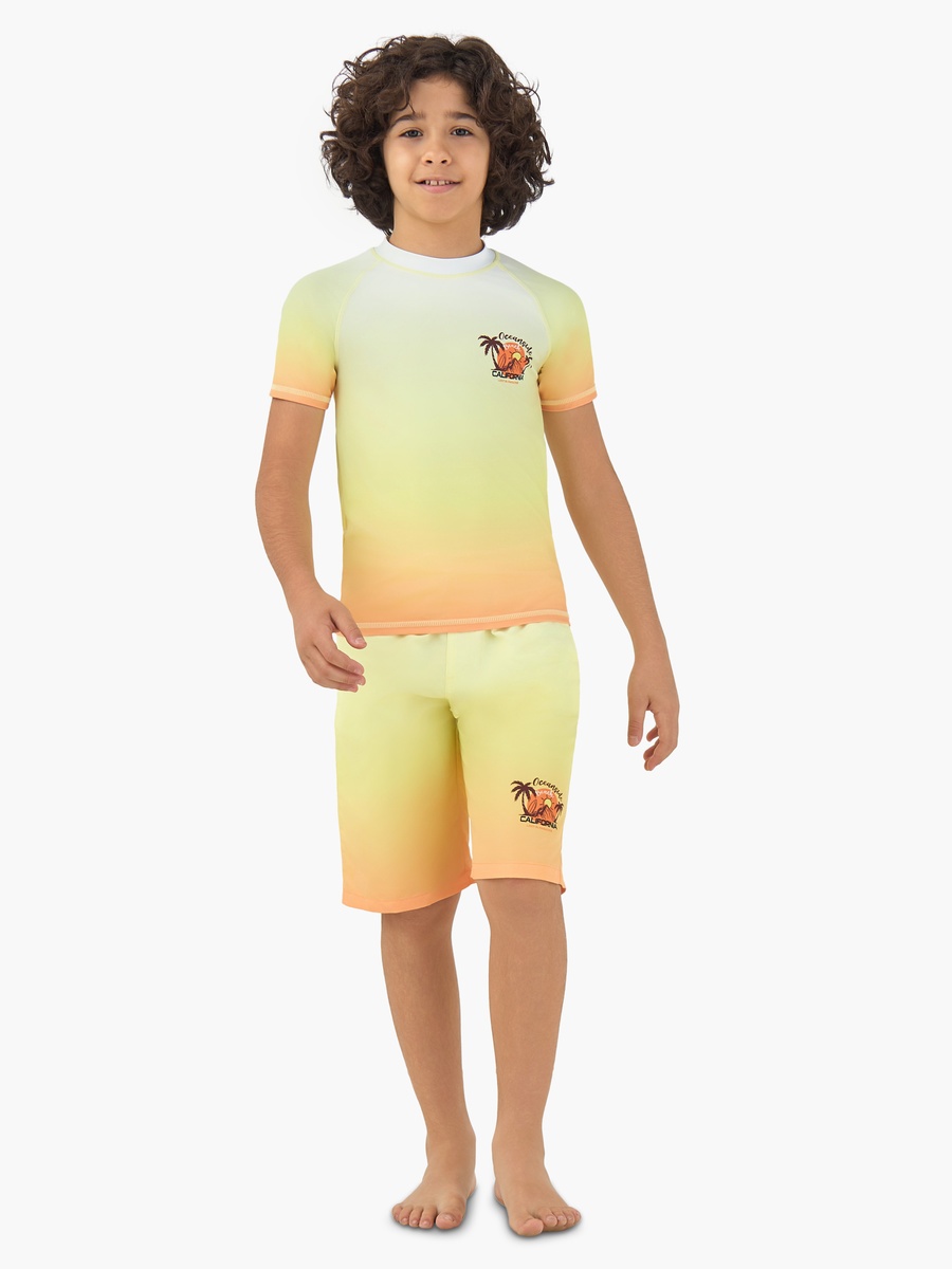 Tropical Print Rash Guard Set