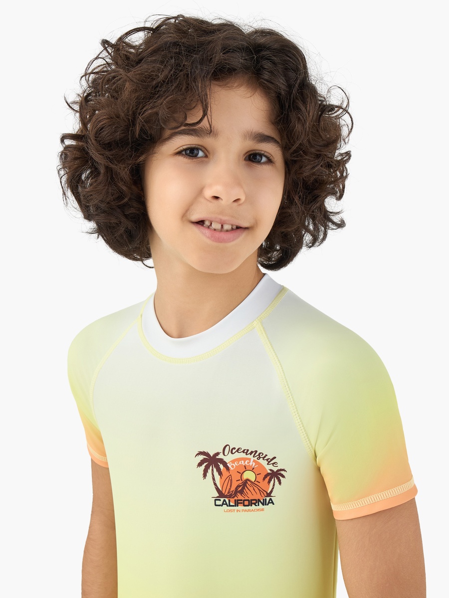 Tropical Print Rash Guard Set