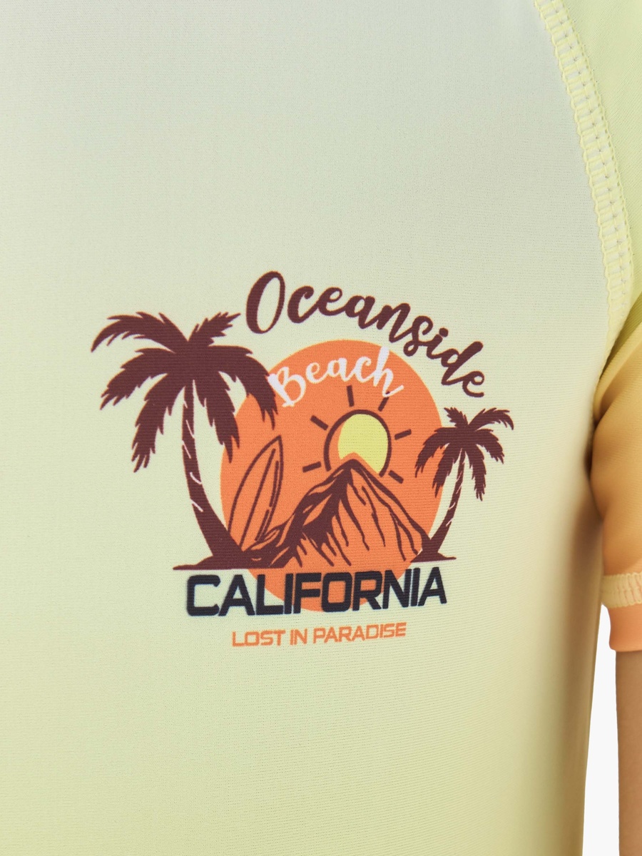 Tropical Print Rash Guard Set