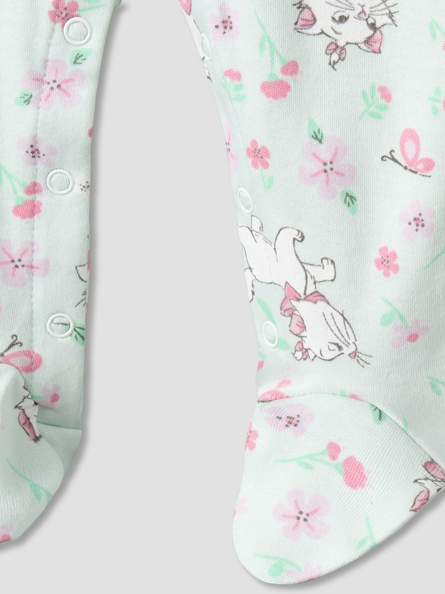 Cotton Collared Long Sleeves Sleepsuit with Marie Print