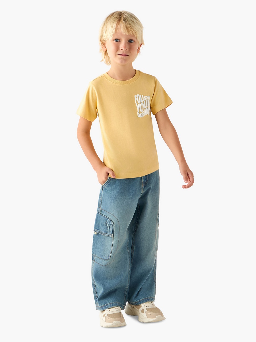 Mid-Rise Relaxed Fit Cargo Jeans
