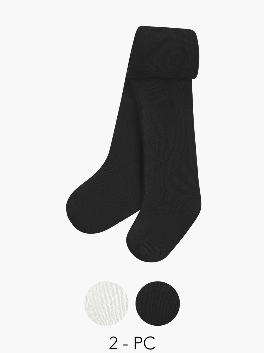Pack of 2 Tights with Elasticated Waistband