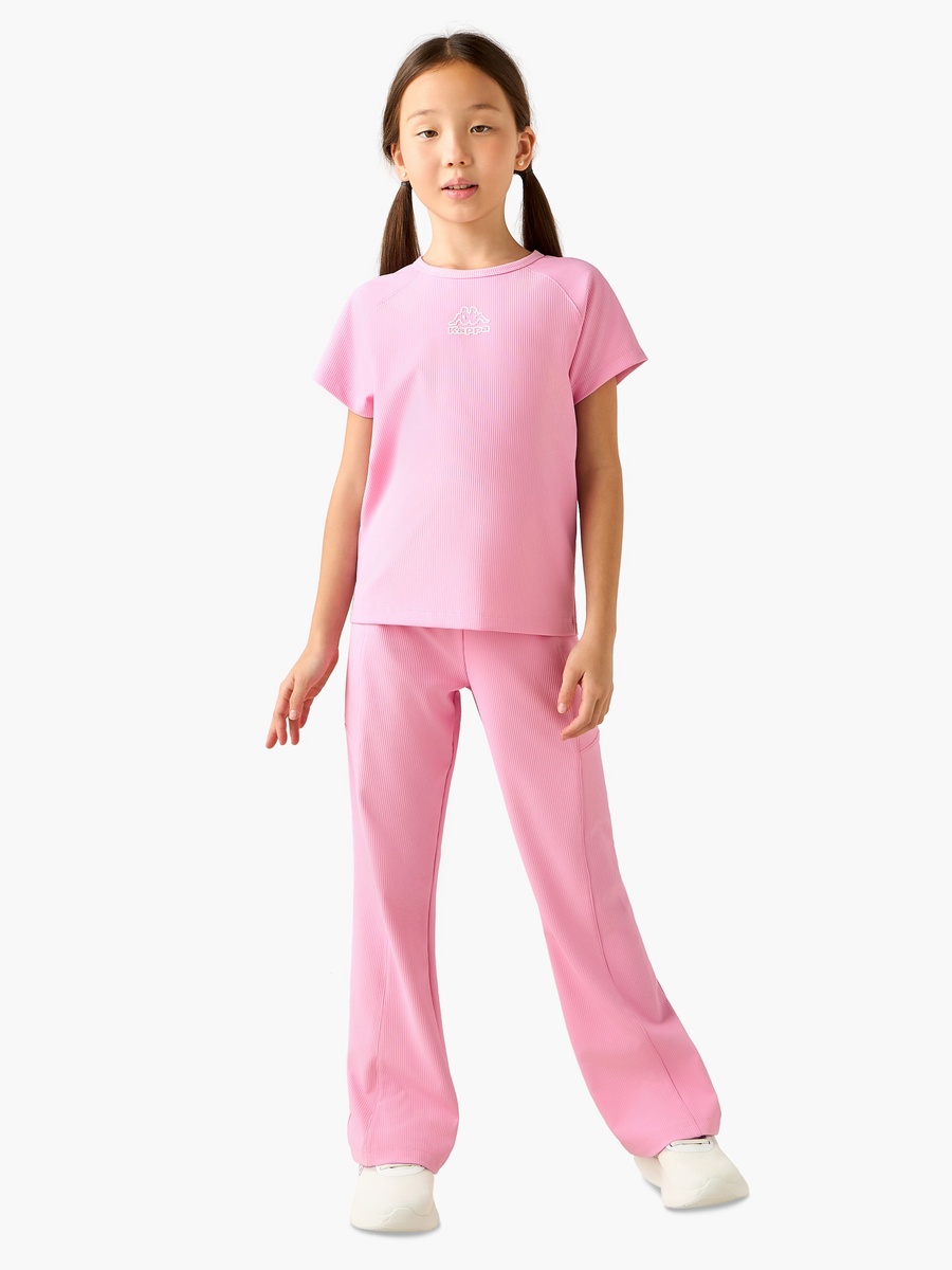 Flared Leggings with Ribbed Texture