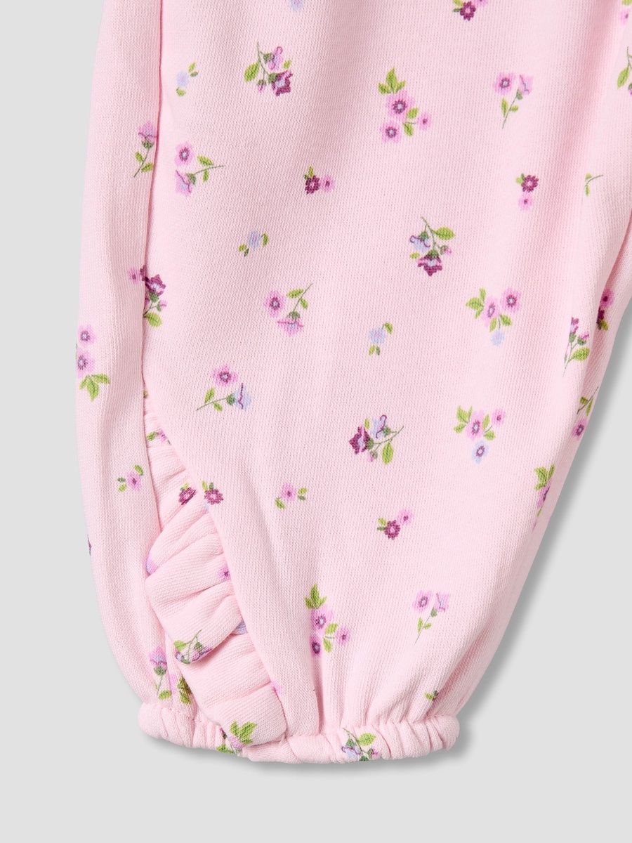 Elasticated Joggers with Floral Print