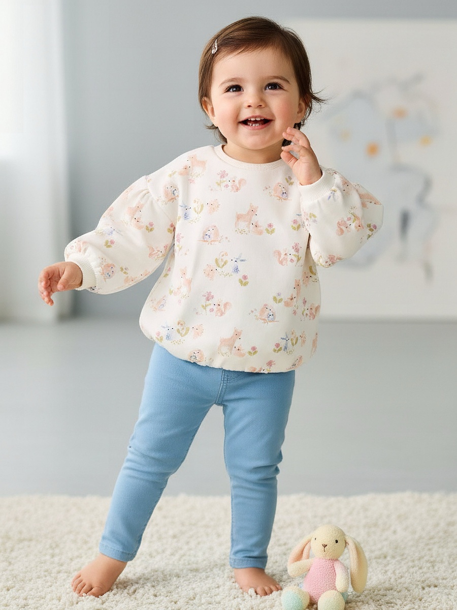 Animal Print Long Sleeves Sweatshirt