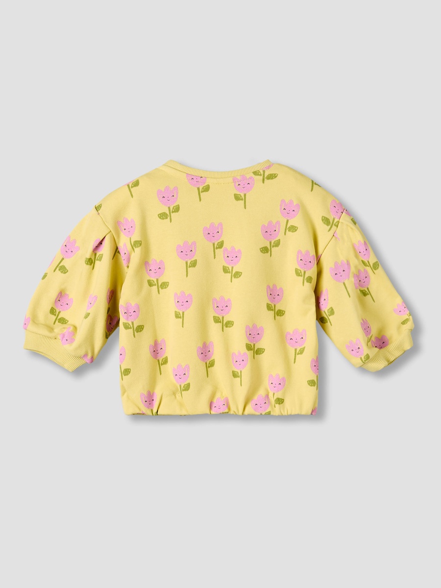 Floral Print Sweatshirt with Long Sleeves
