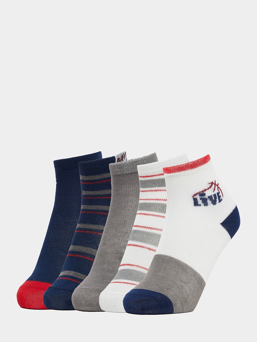 Pack of 5 - Kids Cotton Blend Ankle Socks